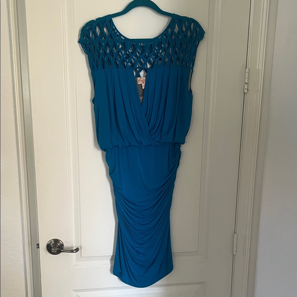 NWOT Plenty by Tracy Reese Elegant Teal Sleeveless Dress sz M 6-8